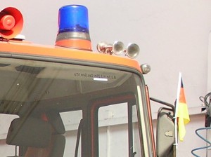 Feuerwehrauto Deutschlandfahne Deutschlandflagge am Feuerwehrfahrzeug