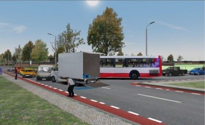 Accident involving a truck and a bus (picture: E-Semble)   