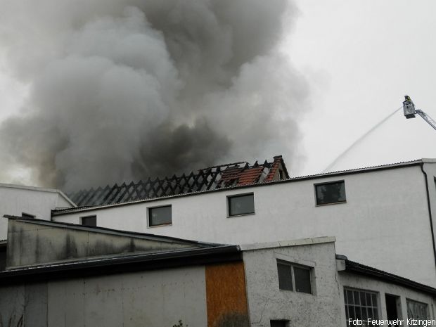 Großbrand Dachstuhl Kitzingen