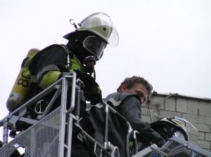 Personenrettung über Drehleiter