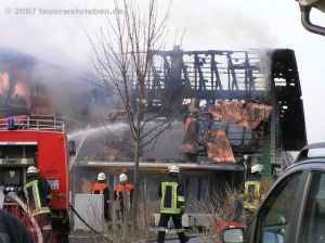 Freiwillige Feuerwehr beim Brandeinsatz