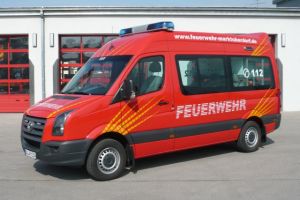 Das Fahrzeug mit dem Siegerdesign (Quelle: Feuerwehr Marktoberdorf)