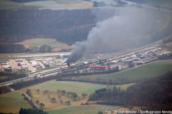 Luftaufnahme Feuerwehr