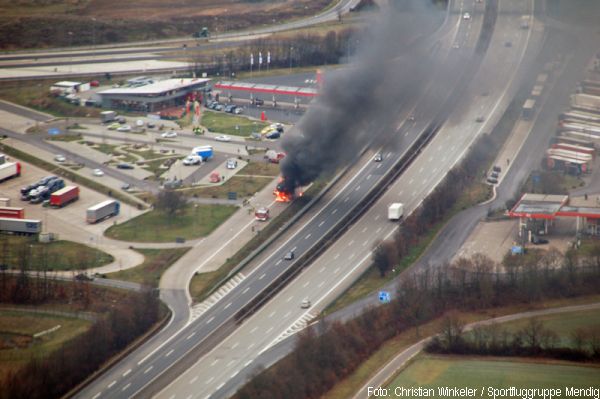 Luftaufnahme Feuerwehr
