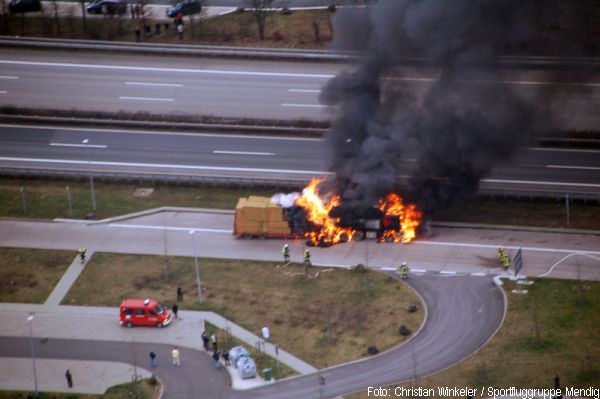 Luftaufnahme Feuerwehr