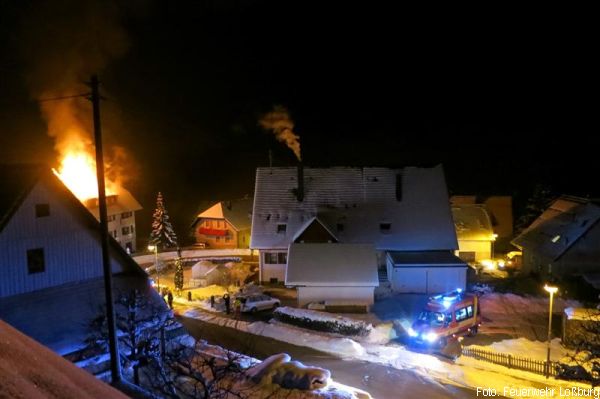 Dachstuhlbrand Feuerwehr