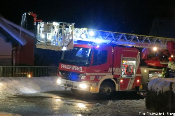 Dachstuhlbrand Feuerwehr