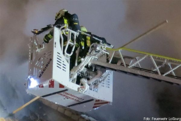 Dachstuhlbrand Feuerwehr