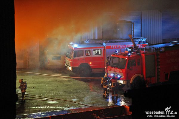 Großbrand Entsorgungsbetrieb