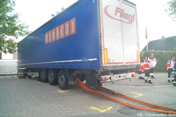 Radfahrer unter LKW