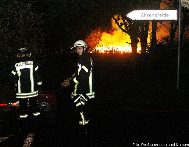 Brand Strohballen Strohmiete