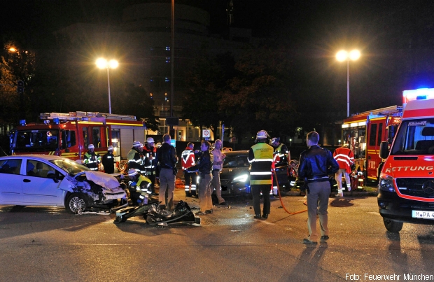 Große Seitenöffnung Verkehrsunfall