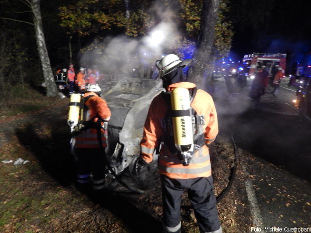 Wildunfall tödlich Brand