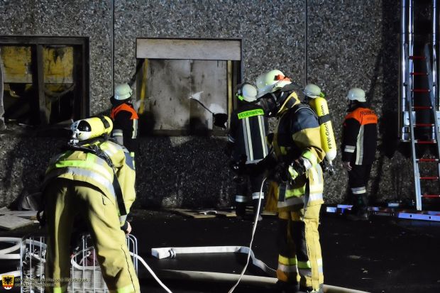 Brand Hackschnitzel Feuerwehr