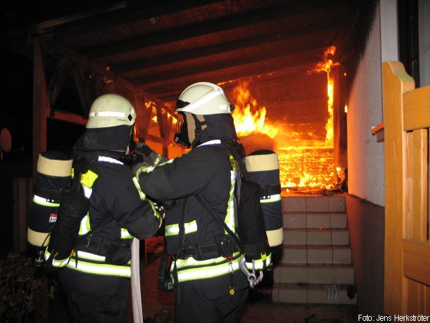 Brand Terrasse Wohnhaus