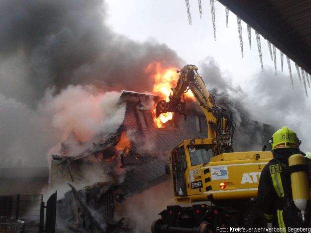 Großbrand Hotel Abriss