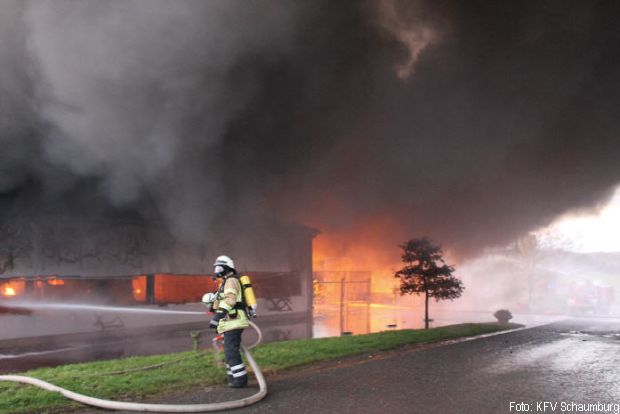 Großbrand Recyclingfirma Schaumburg