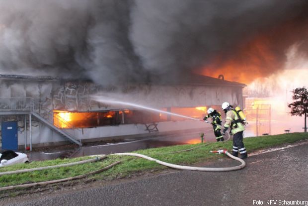 Großbrand Recyclingfirma Schaumburg