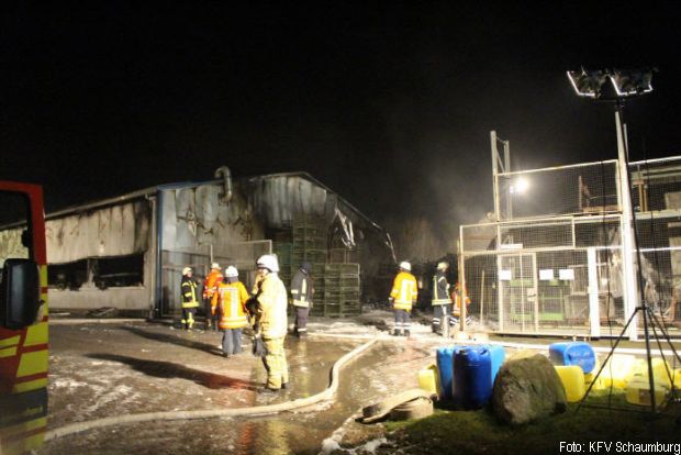 Großbrand Recyclingfirma Schaumburg