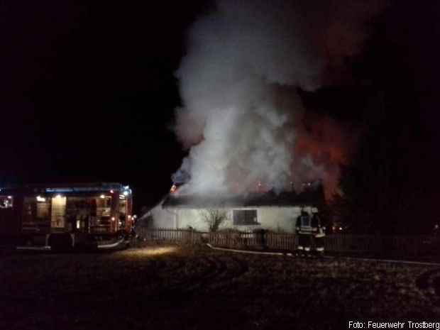 Großbrand Einfamilienhaus Trostberg