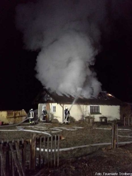 Großbrand Einfamilienhaus Trostberg