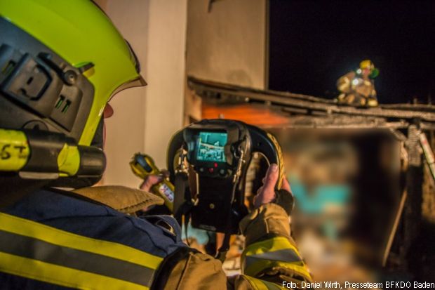 Scheunenbrand Explosion Feuerwher