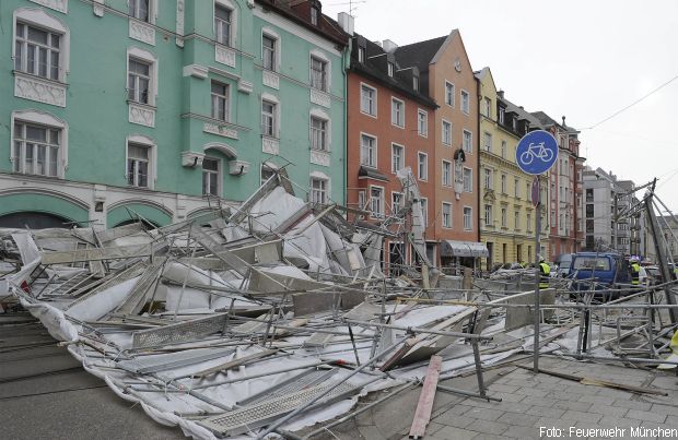 Unwetter München Feuerwehr Sturm