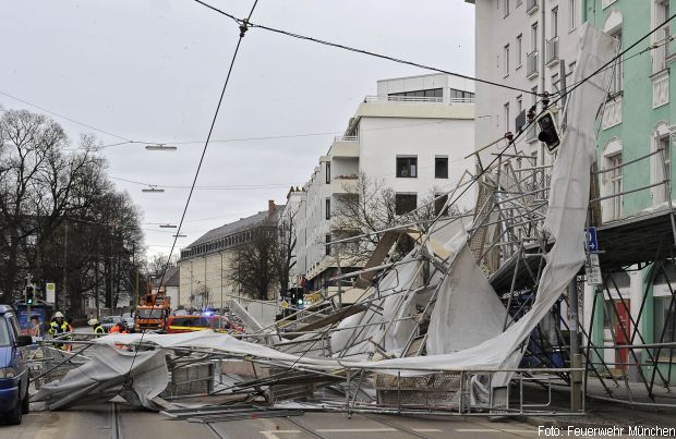 Unwetter München Feuerwehr Sturm