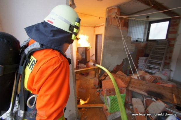 Explosion Propangasflasche Feuerwehr