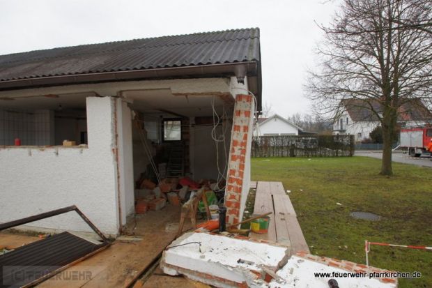 Explosion Propangasflasche Feuerwehr