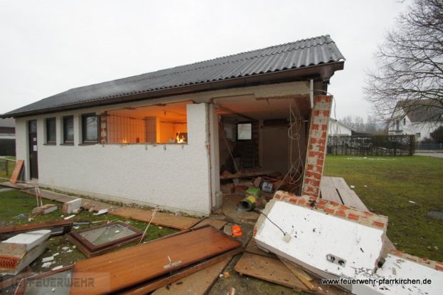 Explosion Propangasflasche Feuerwehr