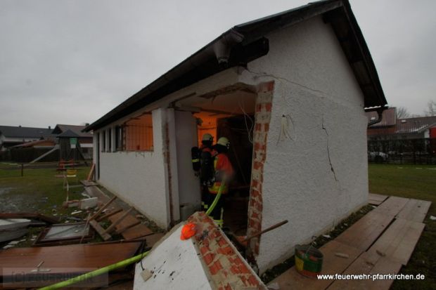 Explosion Propangasflasche Feuerwehr