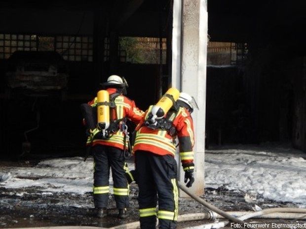 Großbrand Auto Werkstatt