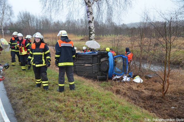Seitenlage Pkw Verkehrsunfall