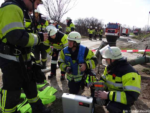 Feuer Biogasanlage Feuerwehr