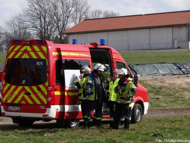 Feuer Biogasanlage Feuerwehr