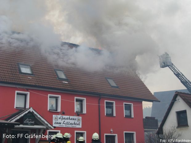 Großbrand Gaststätte Forchheim