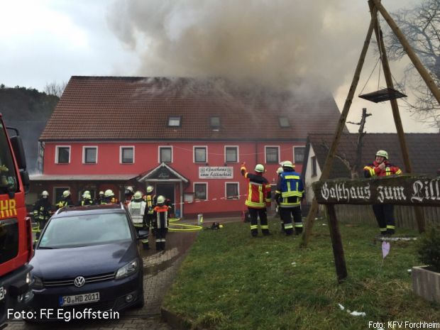 Großbrand Gaststätte Forchheim