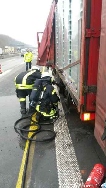 Feuerlöscher Autobahn Brand