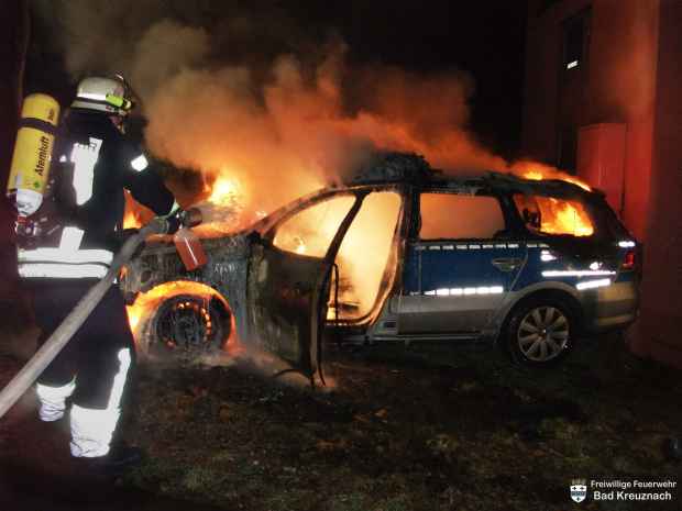 Einsatzfahrt Brand Polizei