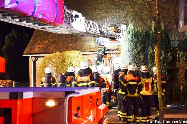 Reetdach Feuer Brand