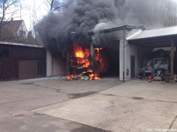 Feuer THW Unterkunft
