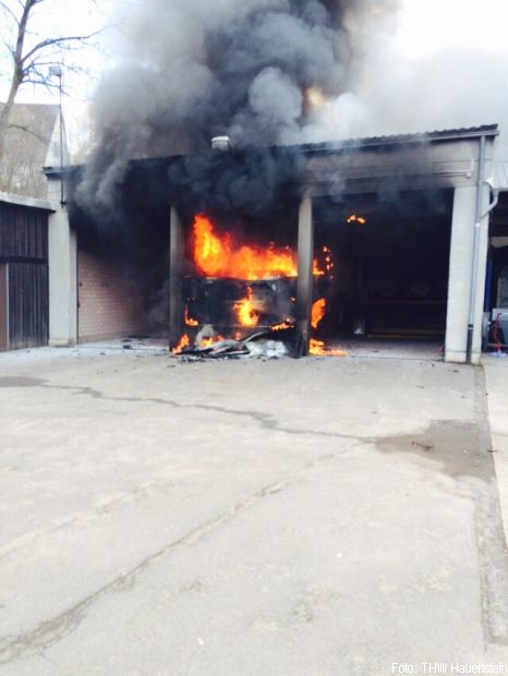Feuer THW Unterkunft
