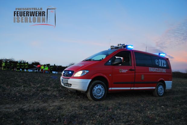Flugzeugabsturz Feuerwehr Iserlohn
