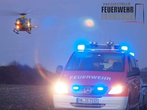 Flugzeugabsturz Feuerwehr Iserlohn
