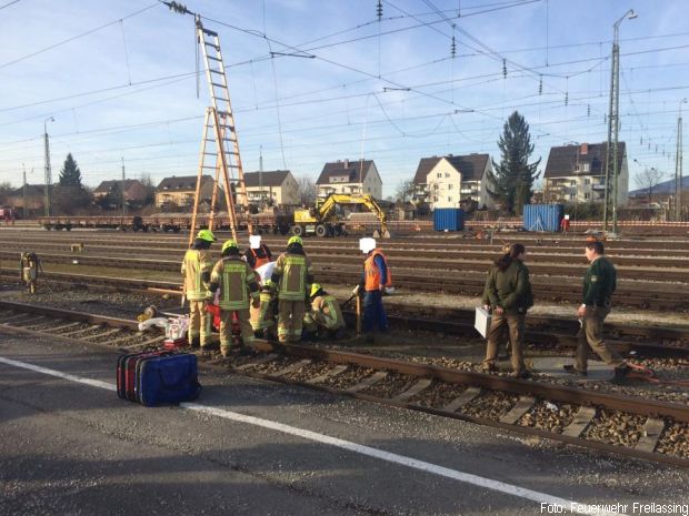 Stromunfall Fahrdraht Bahn
