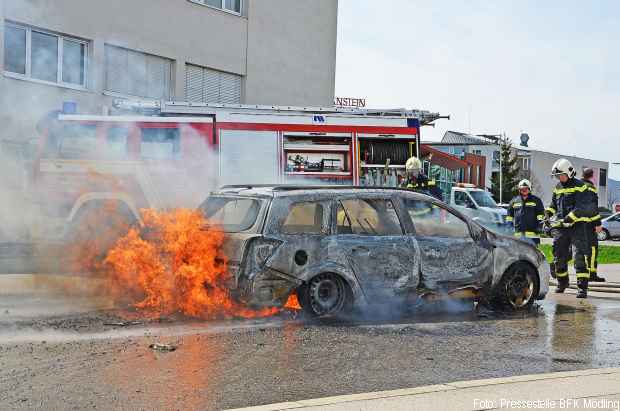 Verbrennungen Brand Pkw