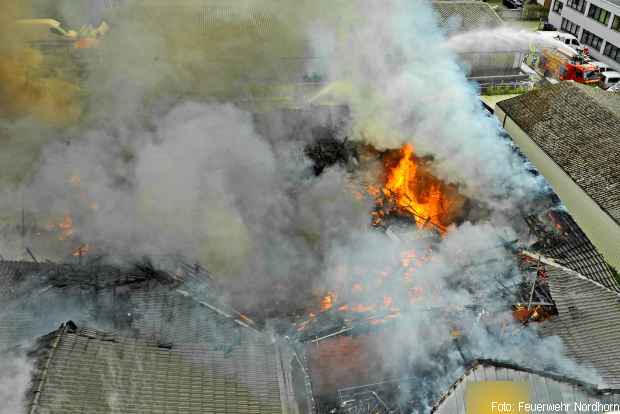 Feuer Discounter Einsturz