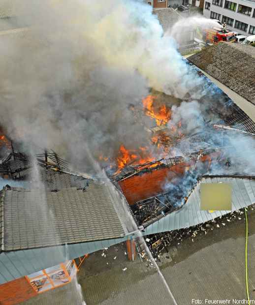 Feuer Discounter Einsturz