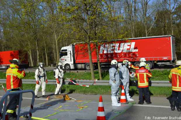 Strahlenschutz Einsatz Autobahn